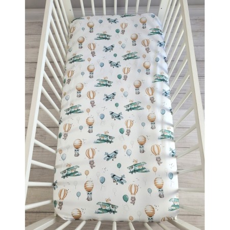 Kummiga voodilina 120x60 cm, sky adventure