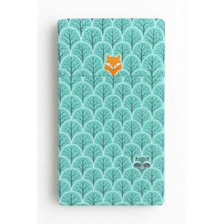 Kummiga voodilina 120x60 cm, mint forest