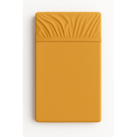 Kummiga voodilina 120x60 cm, sinepikollane