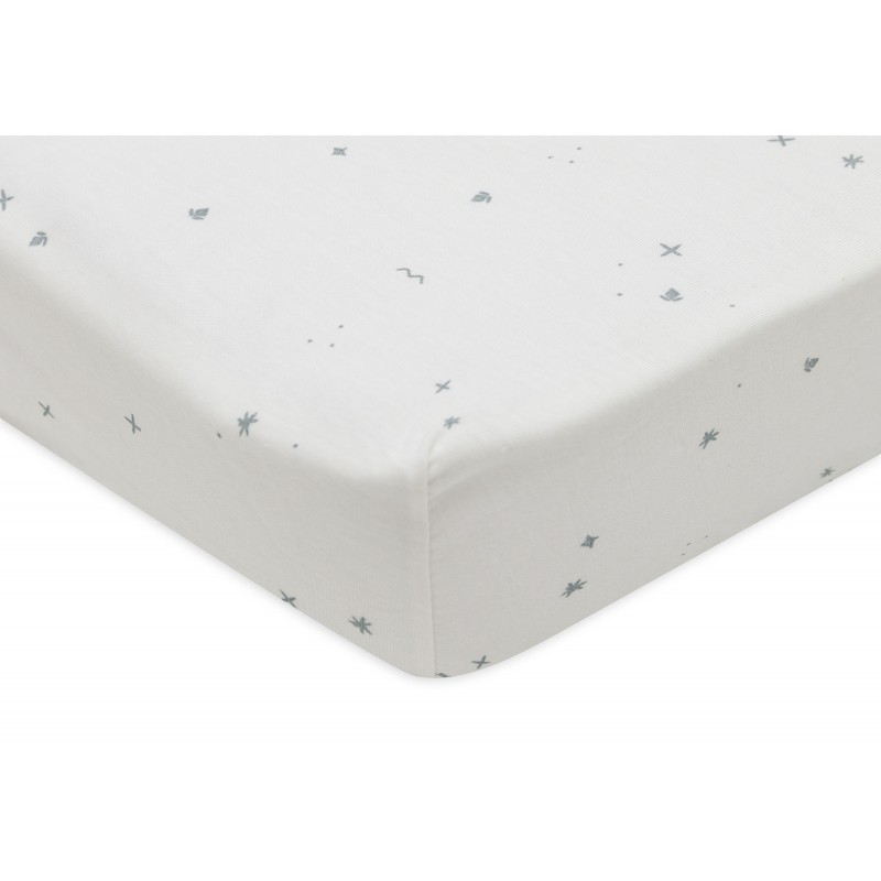 Kummiga voodilina Jersey 60x120cm Twinkling - Sea Green