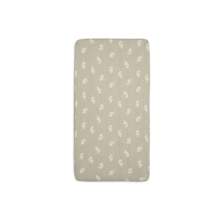 Kummiga voodilina Jersey 60x120cm Twig Olive Green