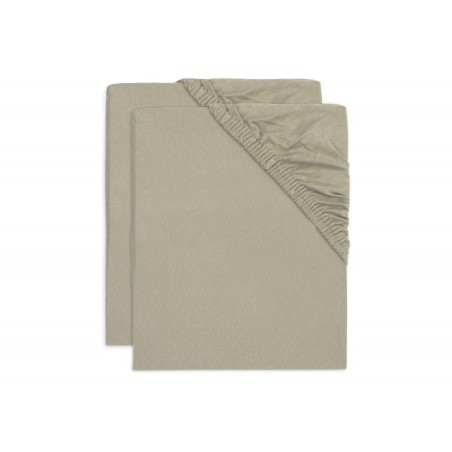 Kummiga voodilinad jersey 60x120 cm, 2 tk, Olive Green