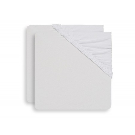 Kummiga voodilinad jersey 60x120 cm, 2 tk, valge