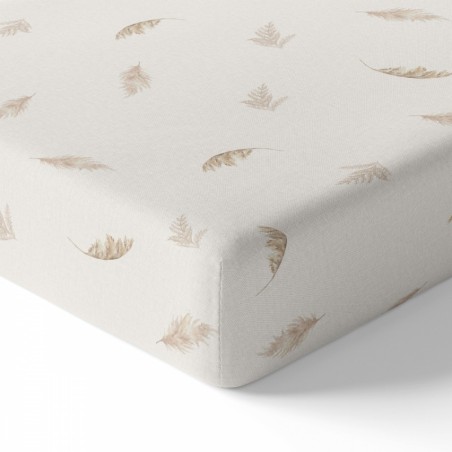 Kummiga voodilina 60x120 cm , boho feathers