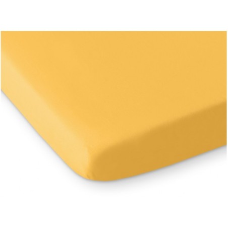 Kummiga voodilina jersey 120x60 cm, kollane