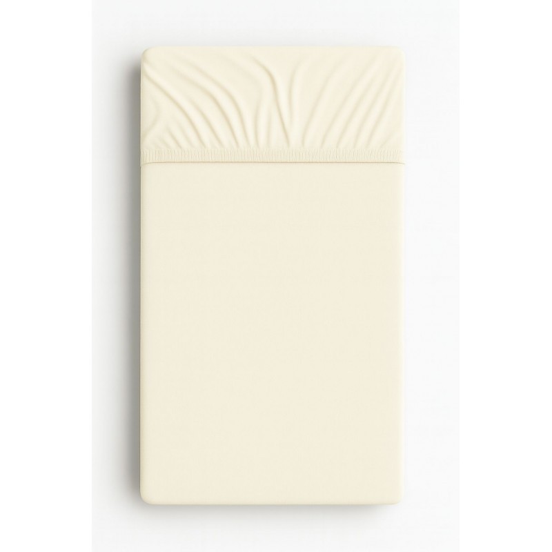 Kummiga voodilina 60x120 cm jersey, kreem