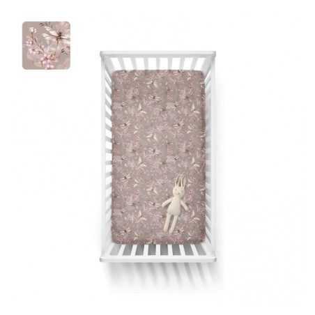 Kummiga voodilina 120x60 cm, cherry