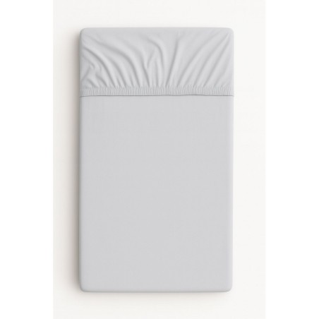 Kummiga voodilina 120x60 cm, helehall