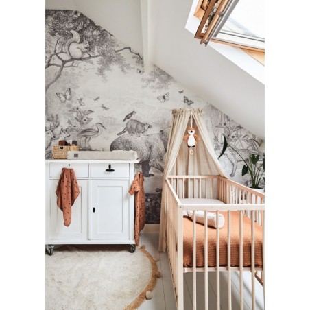 Kummiga voodilina 60x120, roosa