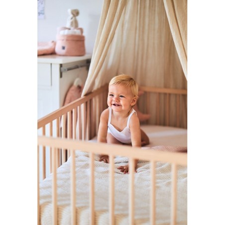 Kummiga voodilina 60x120, roosa