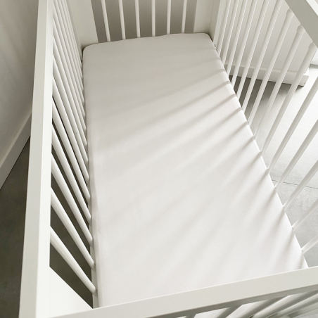 Kummiga voodilinad 60x120 cm, 2 tk, valge/hall