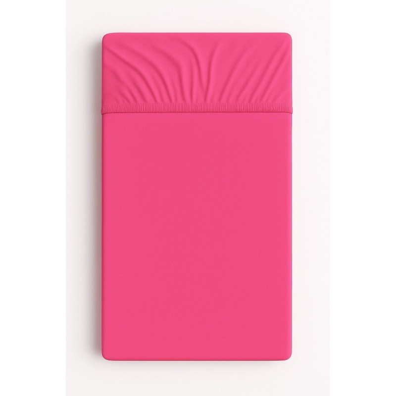 Kummiga voodilina 140x70 cm, tumeroosa