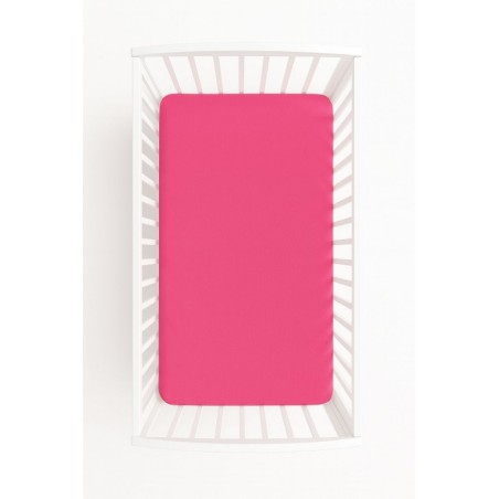 Kummiga voodilina 140x70 cm, tumeroosa