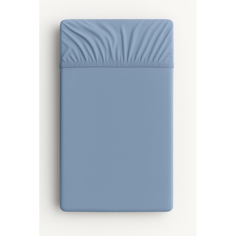 Kummiga voodilina 140x70 cm, pastell sinine