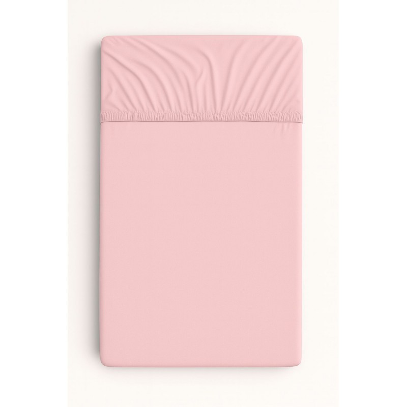 Kummiga voodilina 140x70 cm, pastell roosa