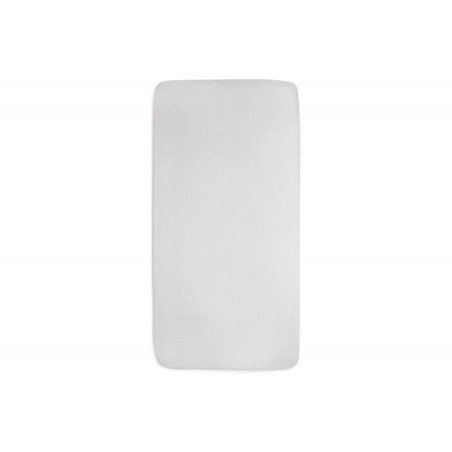 Kummiga lina jersey puuvill, 70x140 cm, ivory