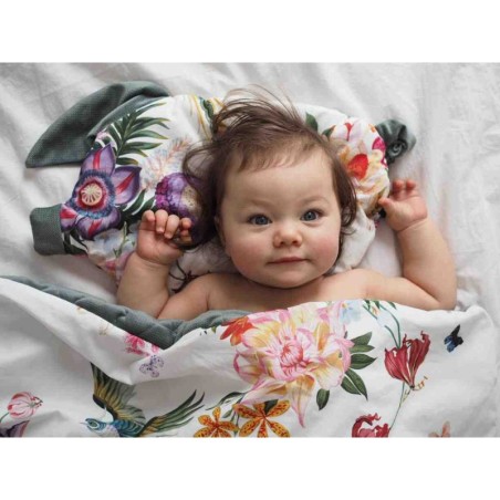 Beebipadi "Sleepy pig" BOHO PALMS - SMOKE MINT