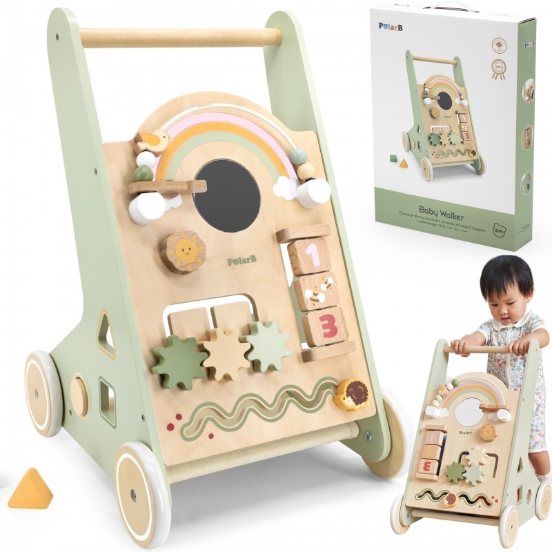 Hariv puidust käimistugi tegeluskeskus