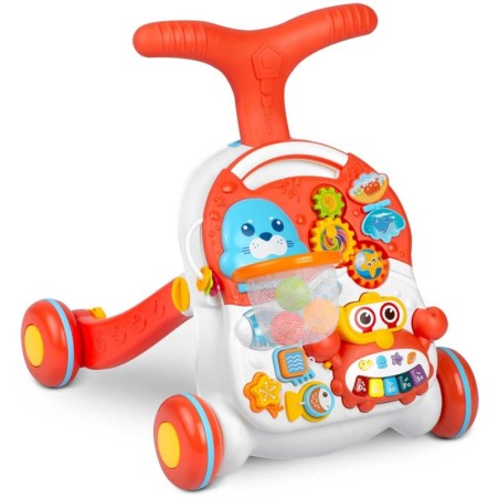 Käimistugi mängulaud 3in1 valge-punane