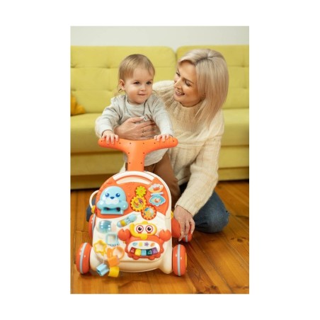 KÄIMISUTGI TEGELUSLAUD 2IN1 SÄDE ROOSA