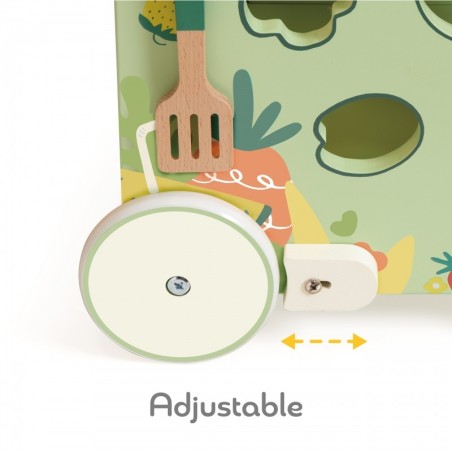 Puidust ratastel 2in1 köök käimistugi