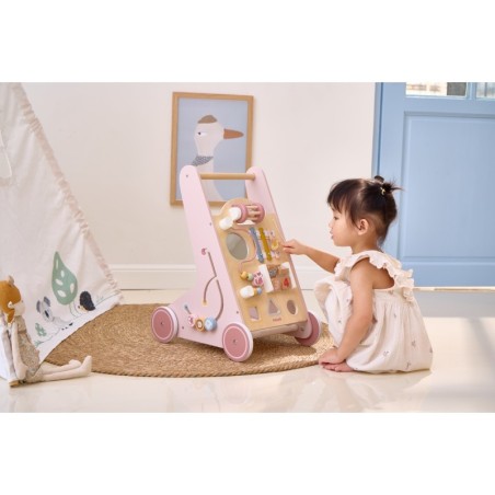 Puidust käimistugi tegeluskeskus roosa