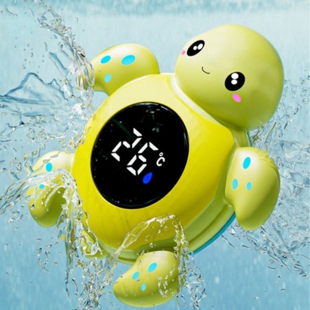 Beebi 2-in-1 vannitermomeeter vee ja toatemperatuuri mõõtmiseks kilpkonn