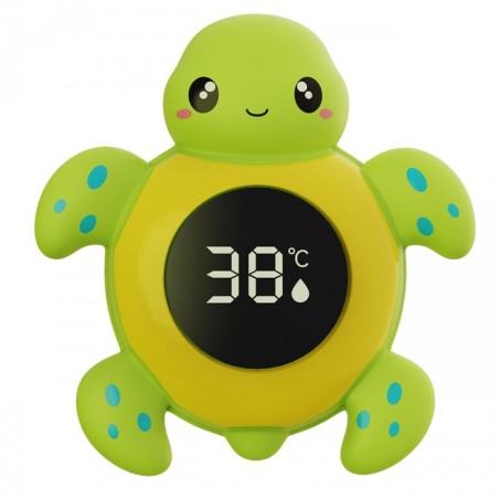 Beebi 2-in-1 vannitermomeeter vee ja toatemperatuuri mõõtmiseks kilpkonn