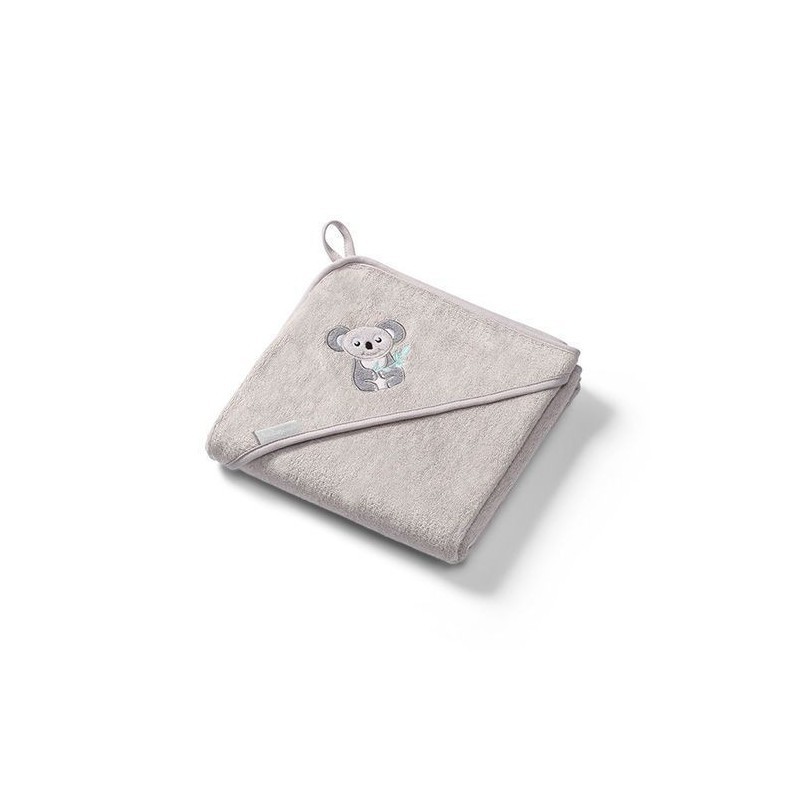 Bambusest kapuutsiga rätik hall 100x100cm