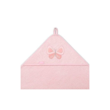 Bambusest kapuutsiga rätik roosa 100x100 cm