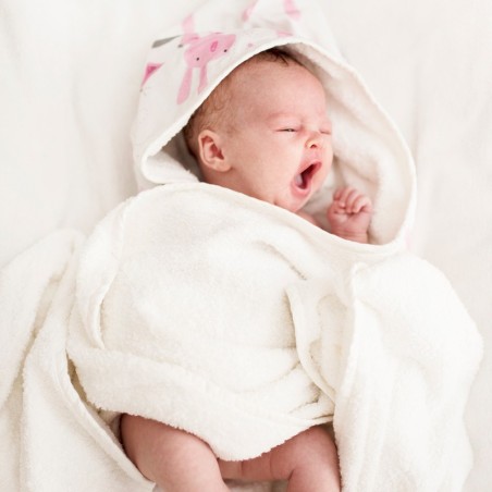 Bambus kapuutsiga vannirätik, stones beige - beež