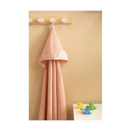 VANNIRÄTIK KREPP TEDDY 100X100 cm roosa