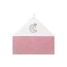 Frotee kapuutsiga rätik 85x85cm Roosa - Valge
