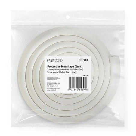 Vahtplastist turvateip valge 6m