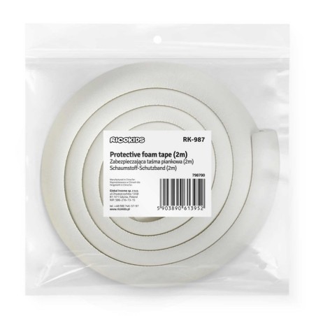 Vahtplastist turvateip valge 2m