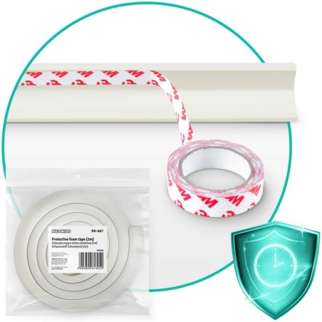 Vahtplastist turvateip valge 2m