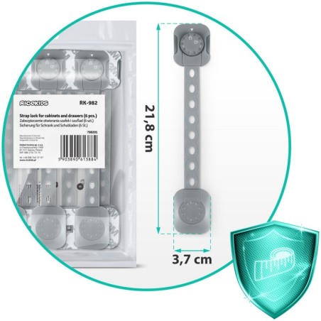 Kapi avamise kaitse 6 tk hall