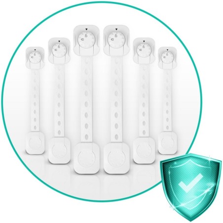 Kapi avamise kaitse 6 tk valge