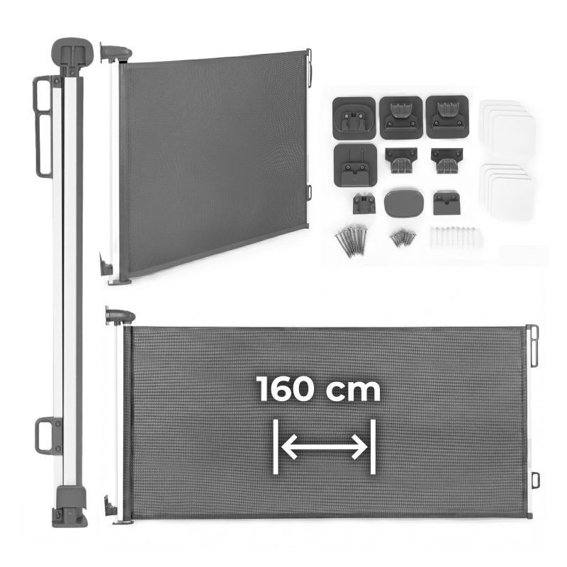 Värav, tõke, rullkardin, 160 cm, kaitsev, treppidele ja ustele, hall