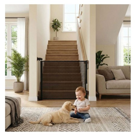 Värav, tõke, rullkardin, 160 cm, kaitsev, treppidele ja ustele, must