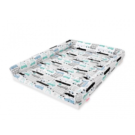 Mähkimismatt, gray and turquoise cars