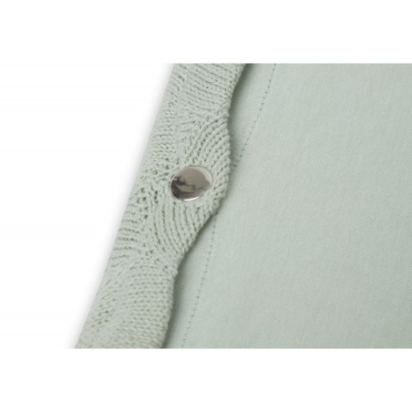 Mähkimisaluse kate kootud 50x70cm Shell Knit Sea Foam GOTS