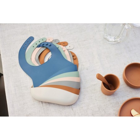 Silikoonist beebipõll taskuga, pale pink