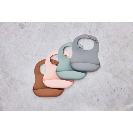 Silikoonist beebipõll taskuga, ash green